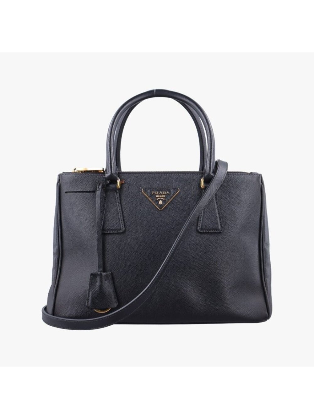 Prada Galleria Black Saffiano Leather Shoulder Bag